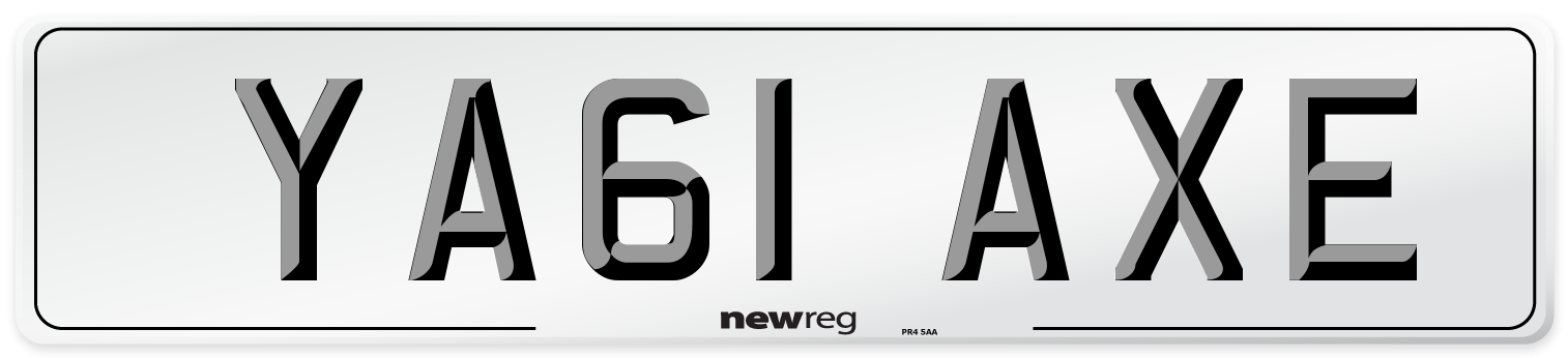 YA61 AXE Number Plate from New Reg